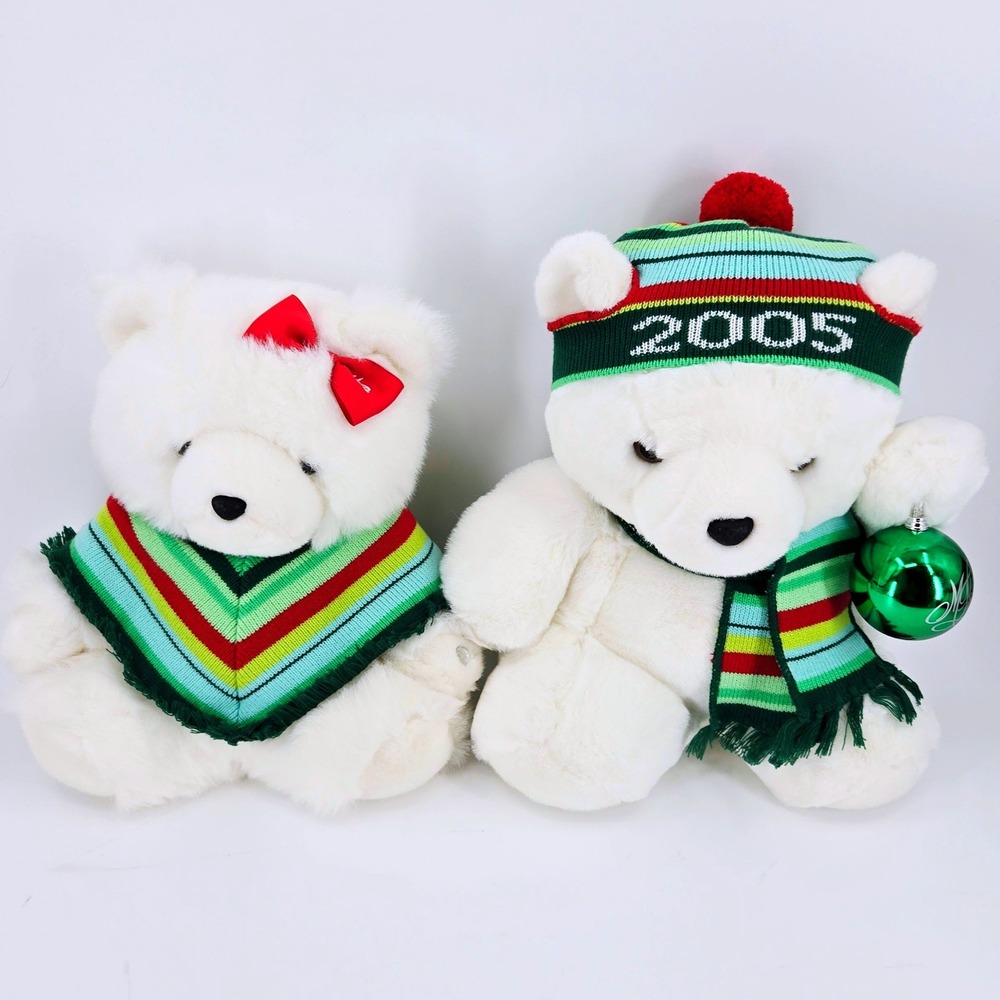 2005 Marshall Field's Santabear & Mrs. Bear Set Vintage Y2K Christmas
